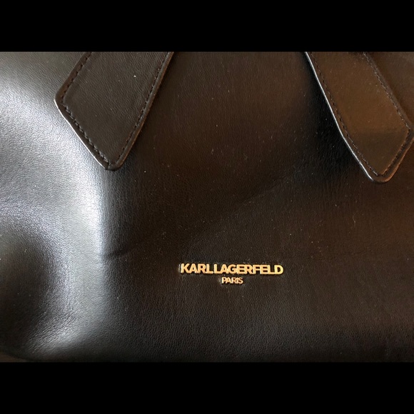 Karl Lagerfeld Paris Black Satchel with Bow - Picture 2 of 5